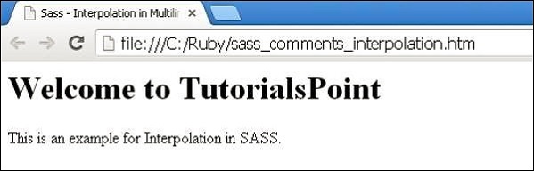 Sass Comments