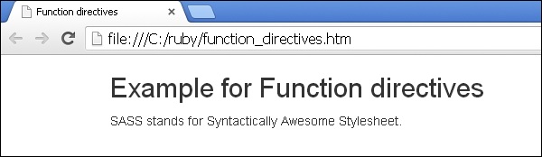 Sass Function Directives