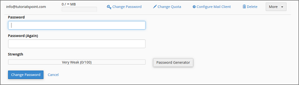Change Password Link